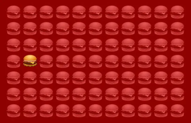 encuentra la hamurguesa diferente glotones hamburguesa diferente