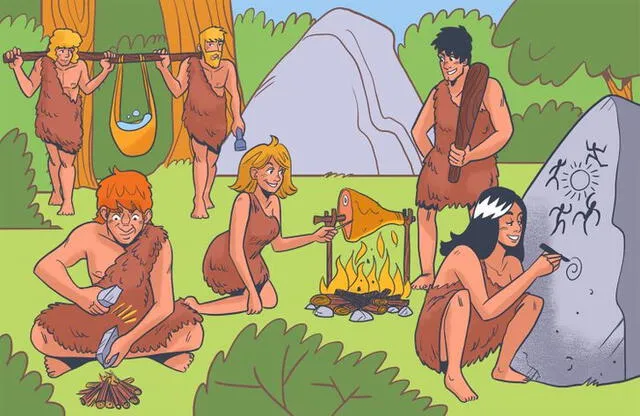 ¿Cuál es el cavernícola impostor? Responde en 8 segundos. | Fuente: Genial gurú
