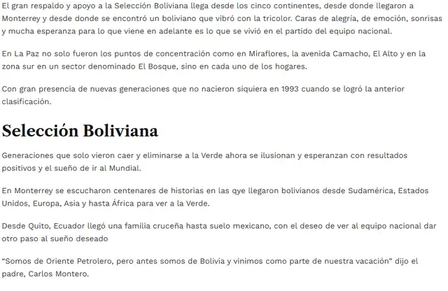 Así racionó La Razón tras la victoria de Bolivia. Foto: La Razón