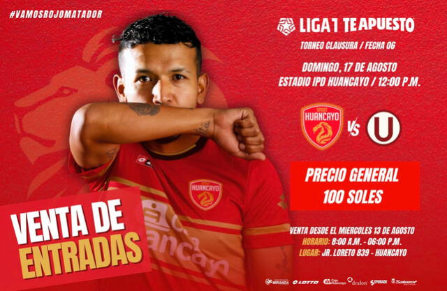 Universitario vs Sport Huancayo, Liga 1