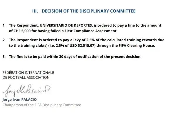 FIFA, Universitario de Deportes