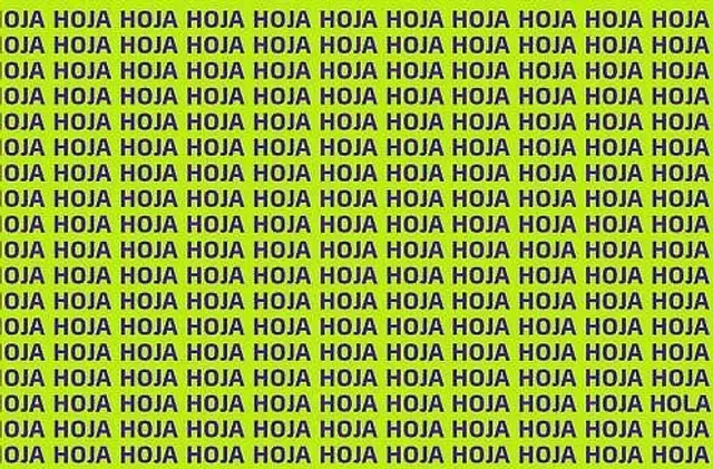¿Dónde está la palabra 'Hola'?