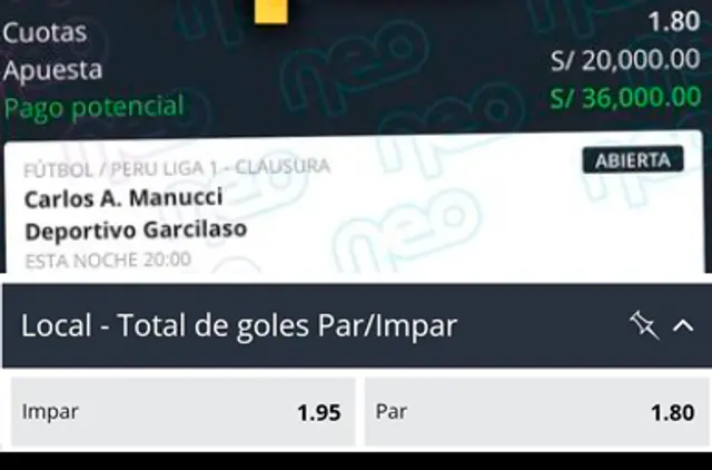 Mannucci vs Deportivo Garcilaso apuesta deportiva