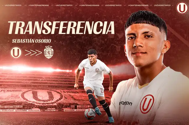 Universitario se quedó con un 30% del pase de Sebastián Osorio Universitario se quedó con un 30% del pase de Sebastián Osorio