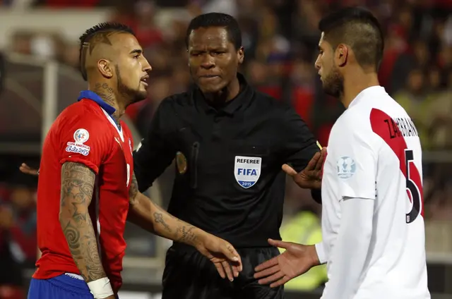 José Argote en el Chile vs Perú de 2015   