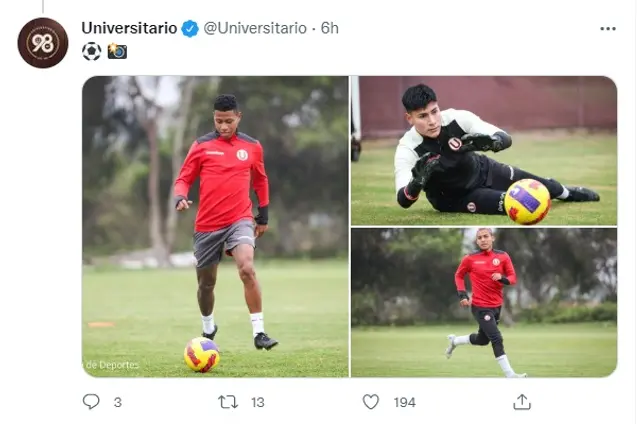 Universitario se enfoca en el partido contra Binacional.    