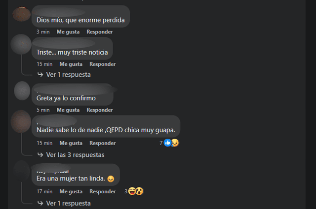 Comentarios de los fanáticos de Milky Perú y Thaina Fields. Foto: Facebook.   