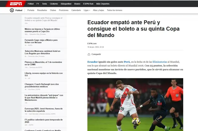 Perú vs Ecuador