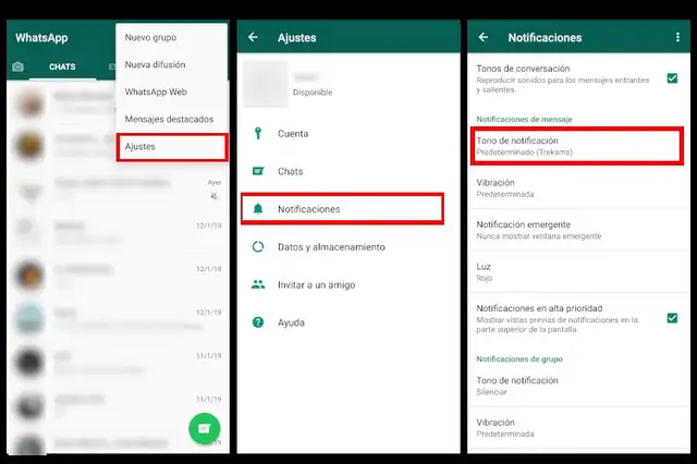 WhatsApp te permite personalizar el sonido de las notificaciones en tu dispositivo.