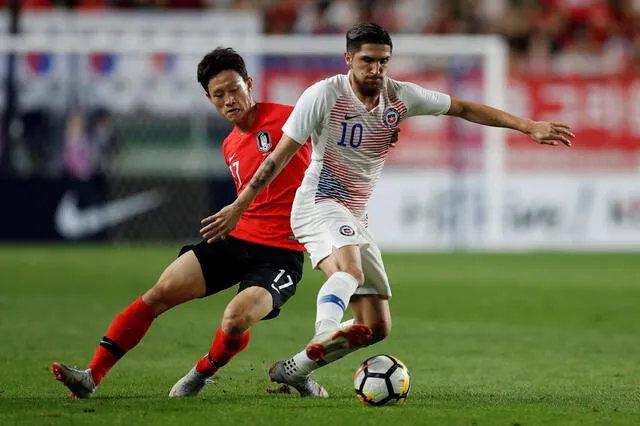 Chile contra Corea del Sur en el 2018.