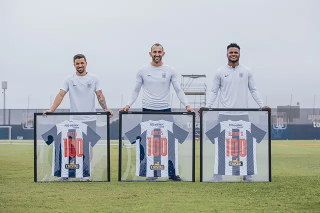 Jugadores de Alianza Lima son homenajeados por llegar a 100 partidos