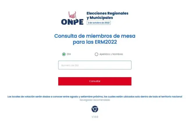 miembros de mesa ONPE Elecciones municipales 2022