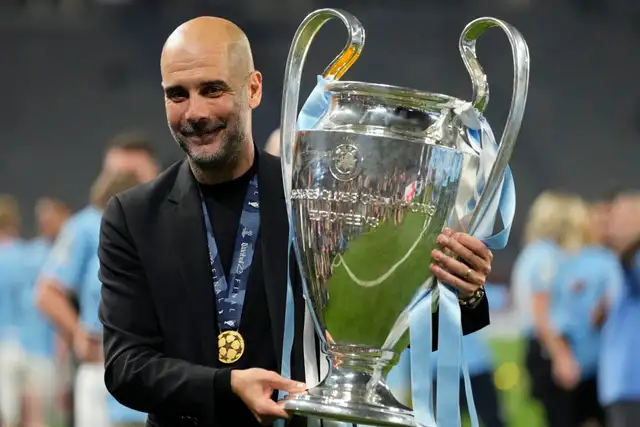 Pep Guardiola ganó un título de Champions League con Manchester City.  
