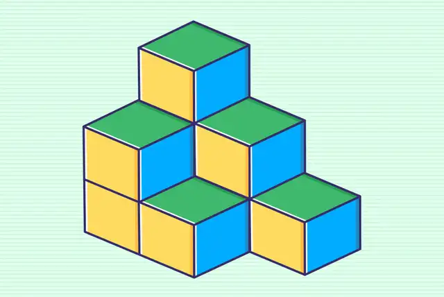 ¿Cuántos cubos hay en esta imagen? Foto: Smart Brain Puzzles   