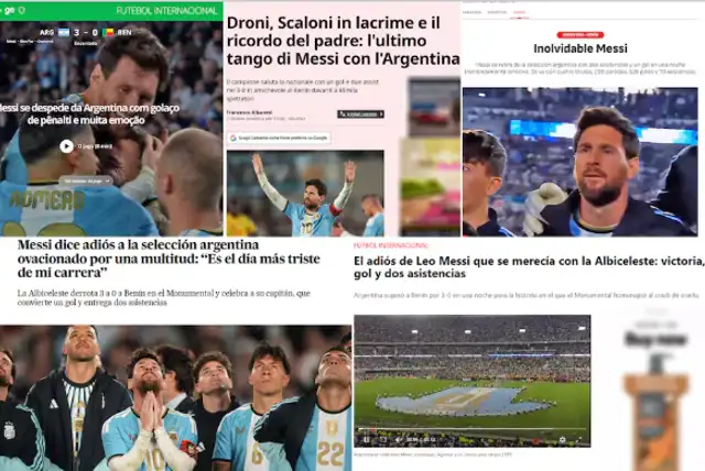 Prensa internacional se despidió de Messi. Foto: TN Argentina