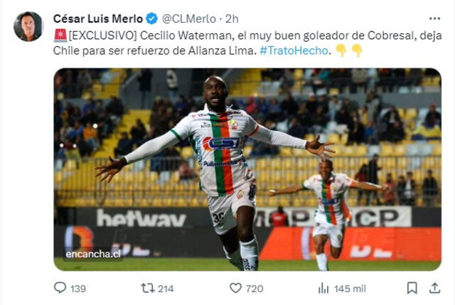 Cecilio Waterman, Alianza Lima