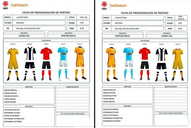 Uniformes de Alianza Lima y Sporting Cristal en final de Liga 1. Uniformes de Alianza Lima y Sporting Cristal en final de Liga 1.