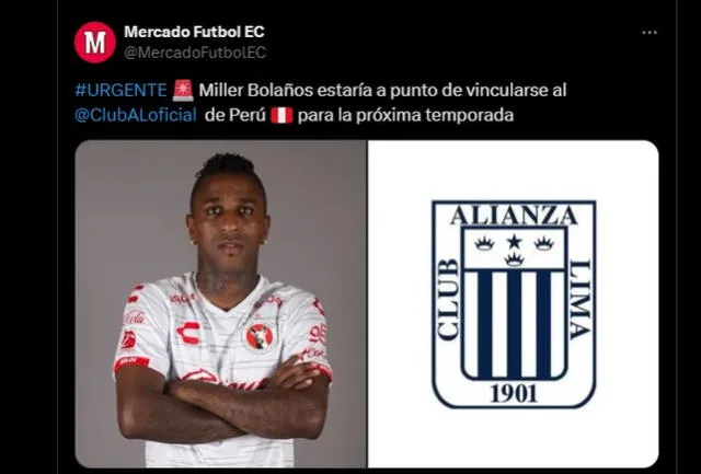  Miller Bolaños ha jugado en Gremio de Brasil, Barcelona de Guayaquil, Emelec y Liga de Quito.   