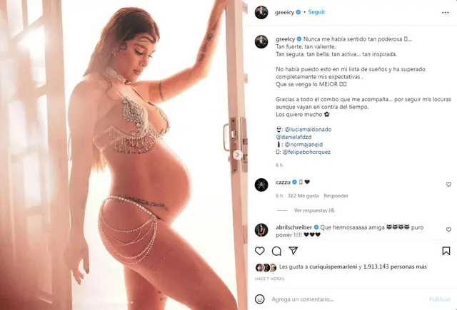 Greeicy muestra nuevas fotos de su embarazo