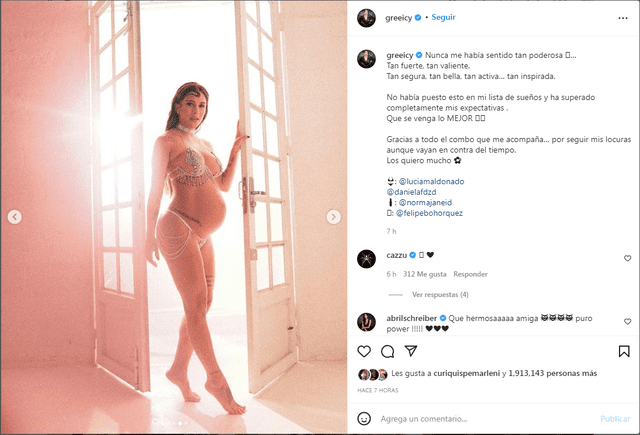 Greeicy en pleno proceso de embarazo