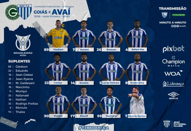 Paolo Guerrero figura como titular en el Avaí vs Goias   