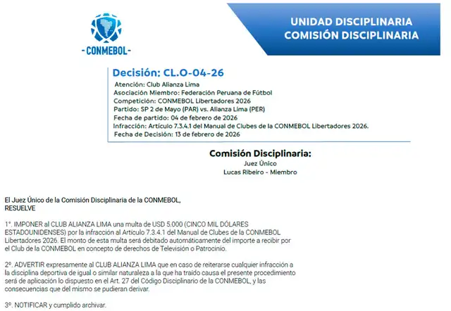 Alianza Lima, Conmebol