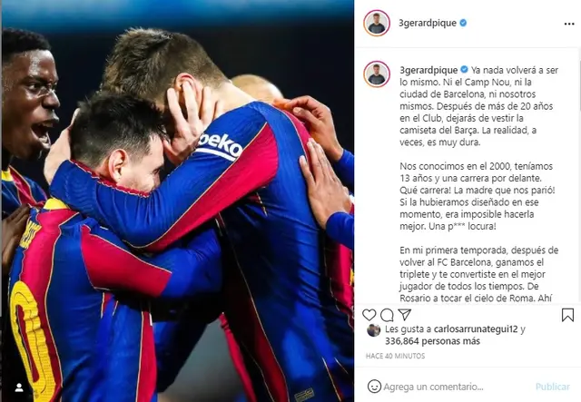 (Foto: Instagram Gerard Piqué)   