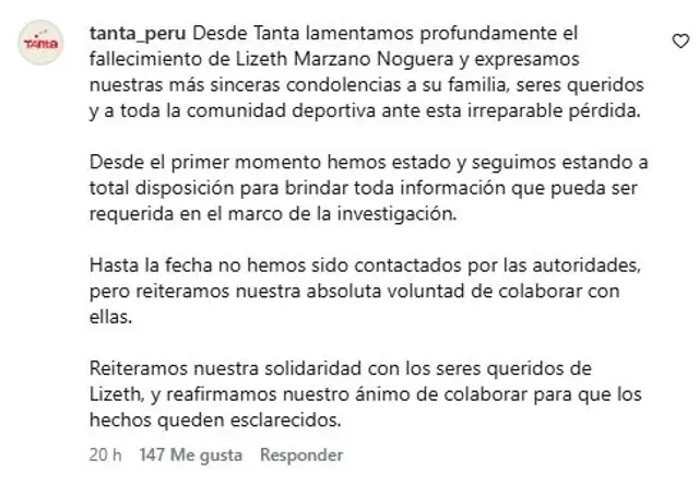 comunicado tanta