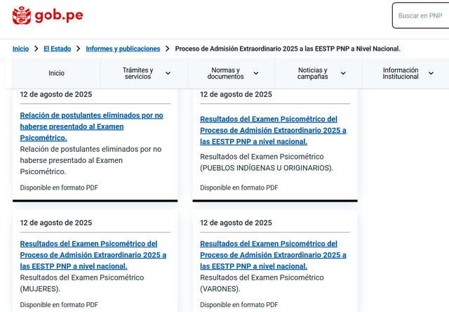 Examen Psicométrico PNP
