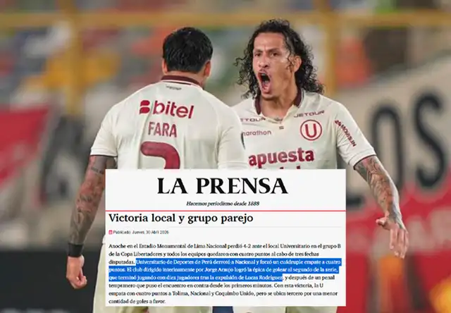 Universitario de Deportes vs Nacional, prensa uruguaya