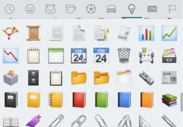 Emoji de calendario de WhatsApp