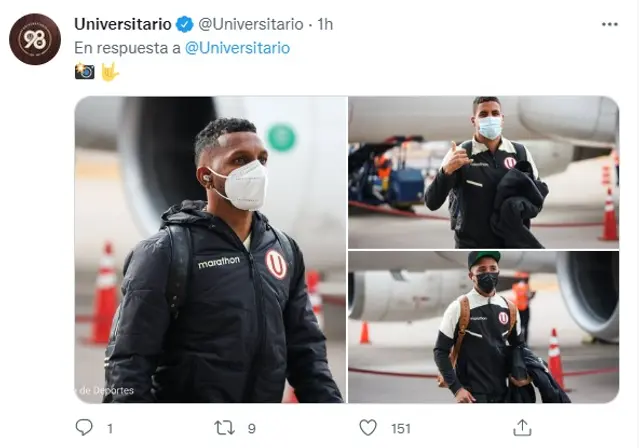 Plantel de Universitario llegó a Cusco para enfrentar a Cienciano. 