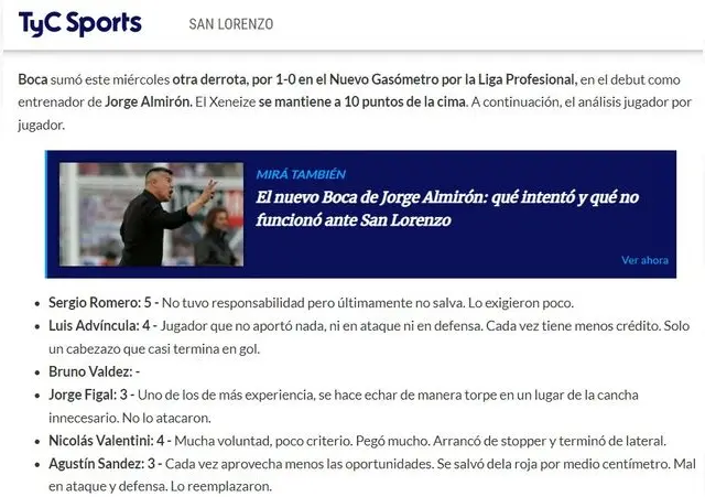 TyC Sports sobre Luis Advíncula. TyC Sports sobre Luis Advíncula.