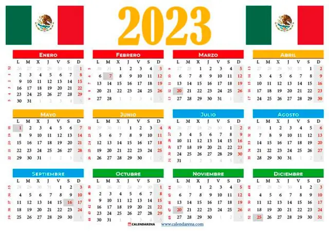 Calendario México 2023