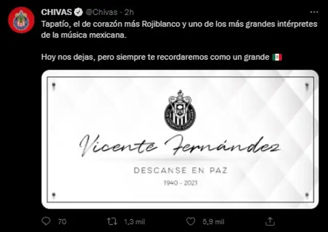 vicente fernández, chivas de guadalajara