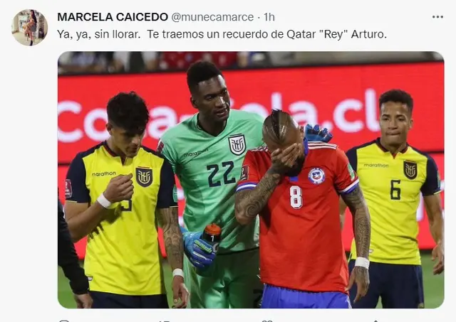 Periodista Marcelo Caicedo se burla de Arturo Vidal.   