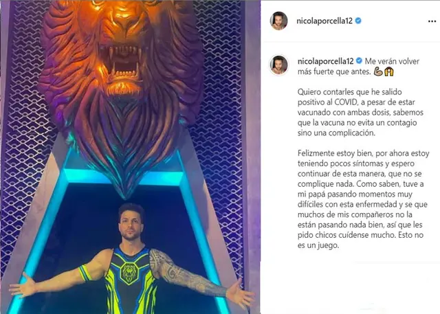 Foto: Instagram Nicola Porcella   