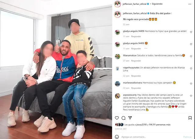 jefferson farfán padre hijos día del padre