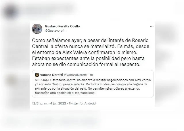 Alex Valera se queda en Universitario.