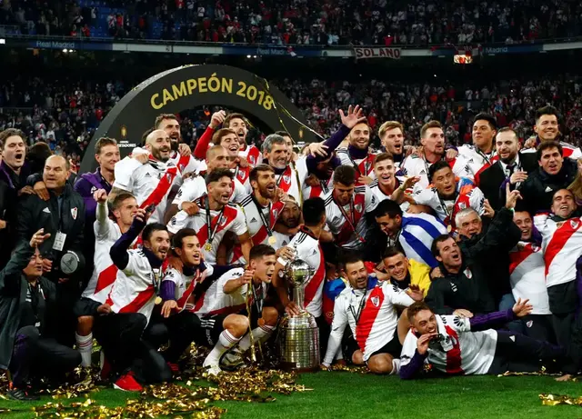 River Plate salió campeón de la Copa Libertadores 2018 en el Santiago Bernabéu, Madrid.   