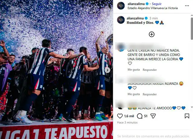 Publicación del cuadro blanquiazul.