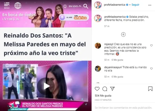 Melissa Paredes, Rodrigo Cuba, Reinaldo Dos Satos