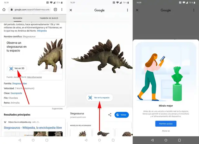 dinosaurios 3d google celular