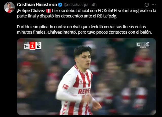 Felipe Chávez | Vía Christian Hinostroza   