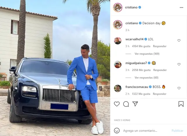 Cristiano Ronaldo y su mensaje en Instagram   