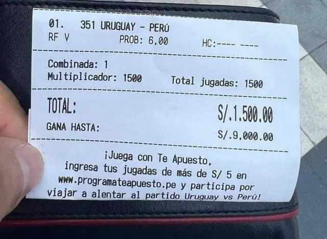 Hincha peruano apuesta 1500 soles a Perú frente a Uruguay Hincha peruano apuesta 1500 soles a Perú frente a Uruguay