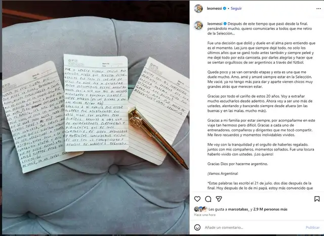 ¡Se retira! Lionel Messi le dice ADIÓS PARA SIEMPRE a la Selección Argentina: “Más convencido que antes” ¡Se retira! Lionel Messi le dice ADIÓS PARA SIEMPRE a la Selección Argentina: “Más convencido que antes”
