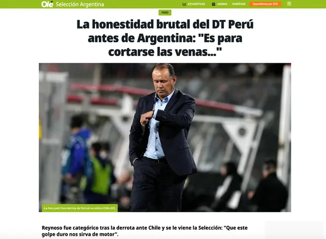 Perú vs Argentina