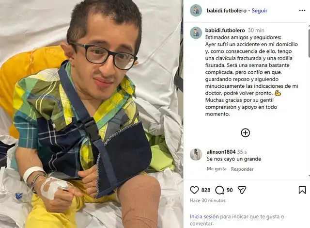 El popular 'Babidi' compartió el mensaje en sus redes sociales.