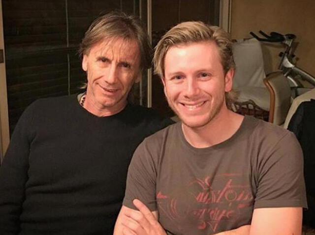 Ricardo Gareca y su hijo Milton.